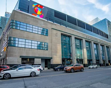 Scotiabank Arena exterior at Bay Street