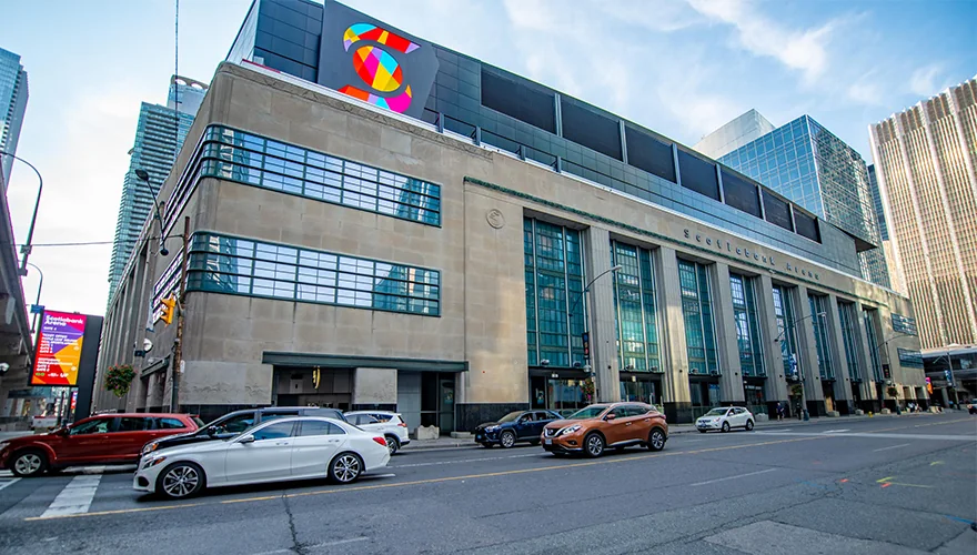 Scotiabank Arena exterior at Bay Street