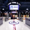Interactive hockey shooting lanes at the Hockey Hall of Fame
