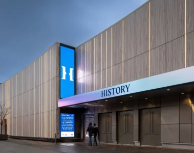 The HISTORY entrance on Queen Street East