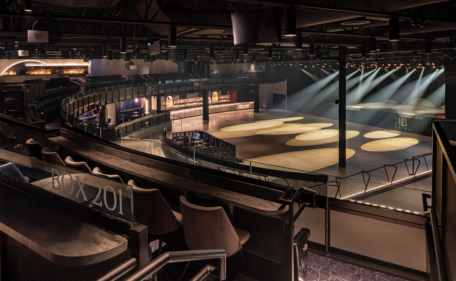 View of the HISTORY stage from the mezzanine