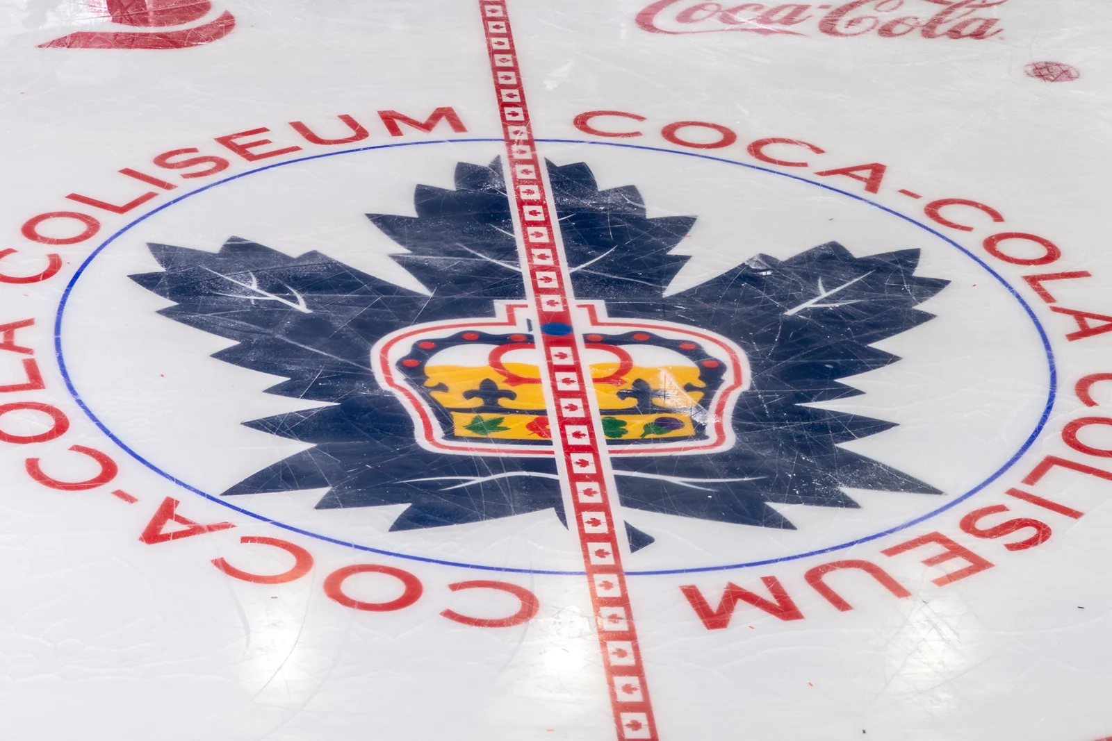 Toronto Marlies centre-ice crest at Coca-Cola Coliseum