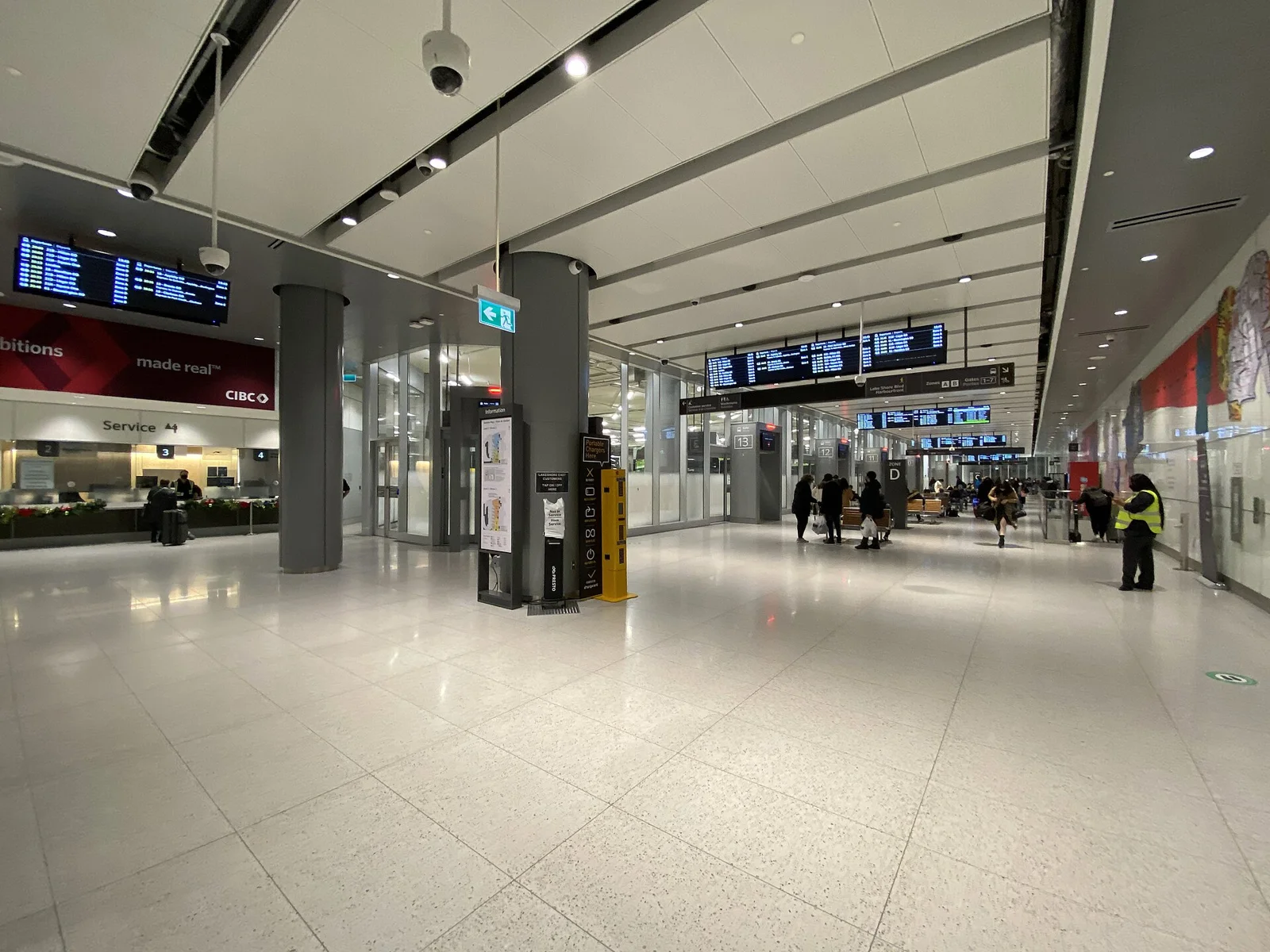 Passenger waiting area at Union Station Bus Terminal