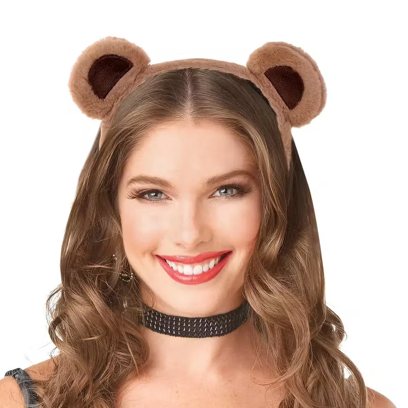 Product photograph showing bear ear headband