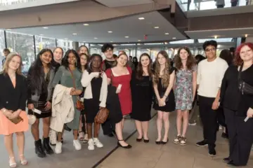 Young audience members gathered at the opera