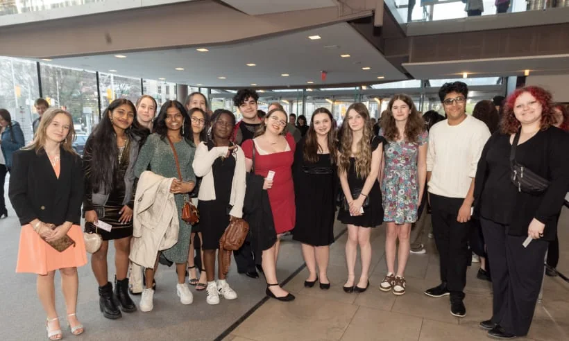 Young audience members gathered at the opera