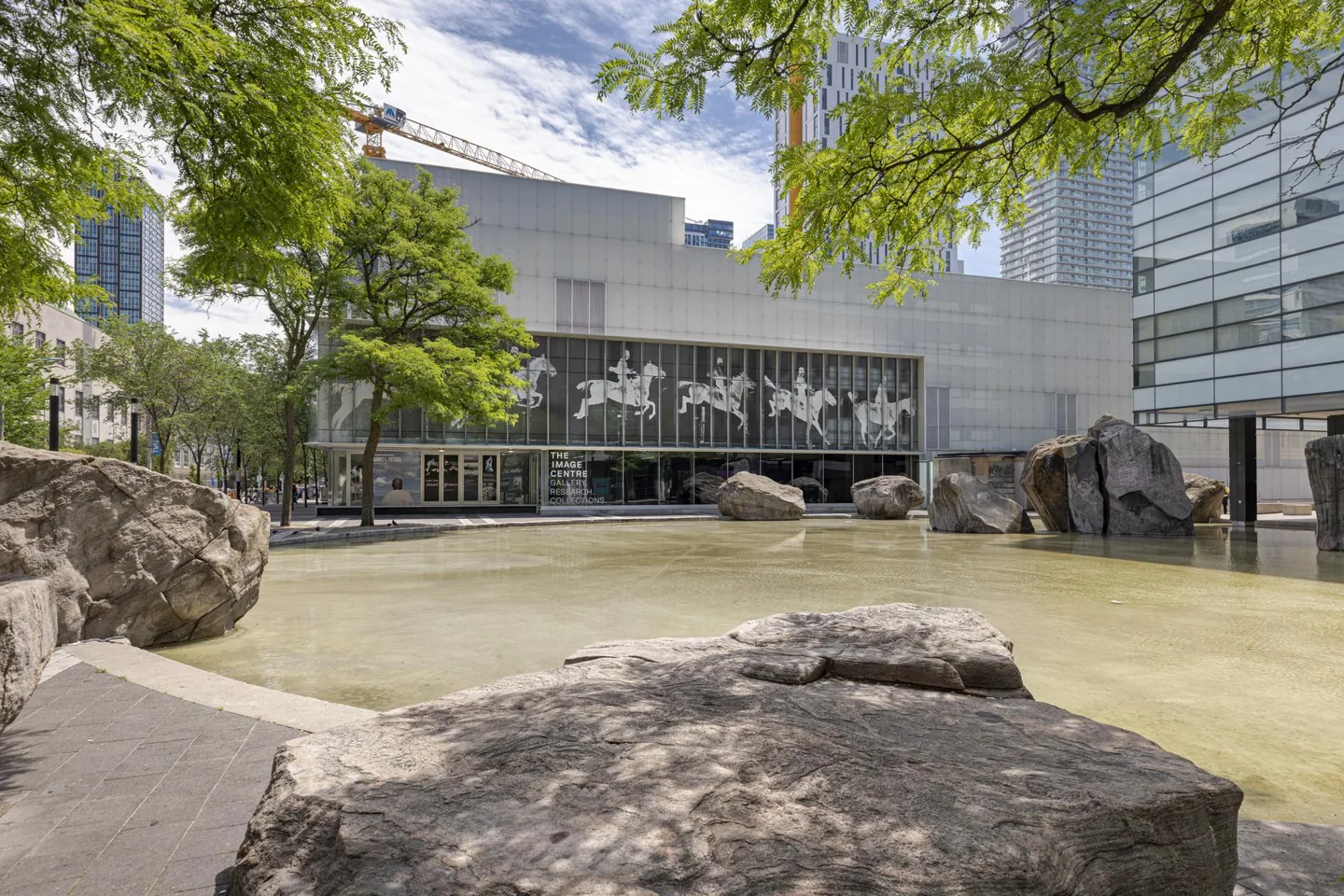 The Image Centre entrance and courtyard at Toronto Metropolitan University