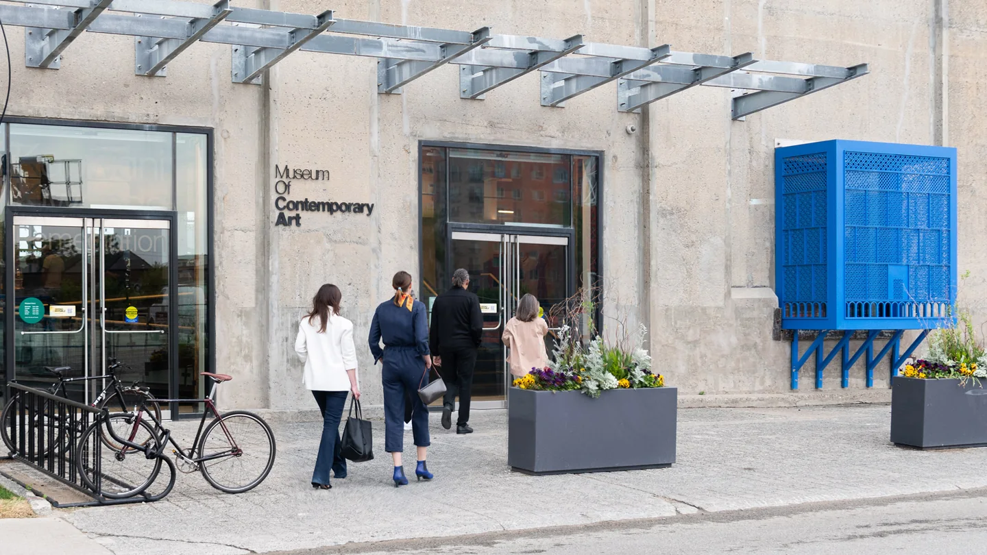 Visitors outside MOCA Toronto