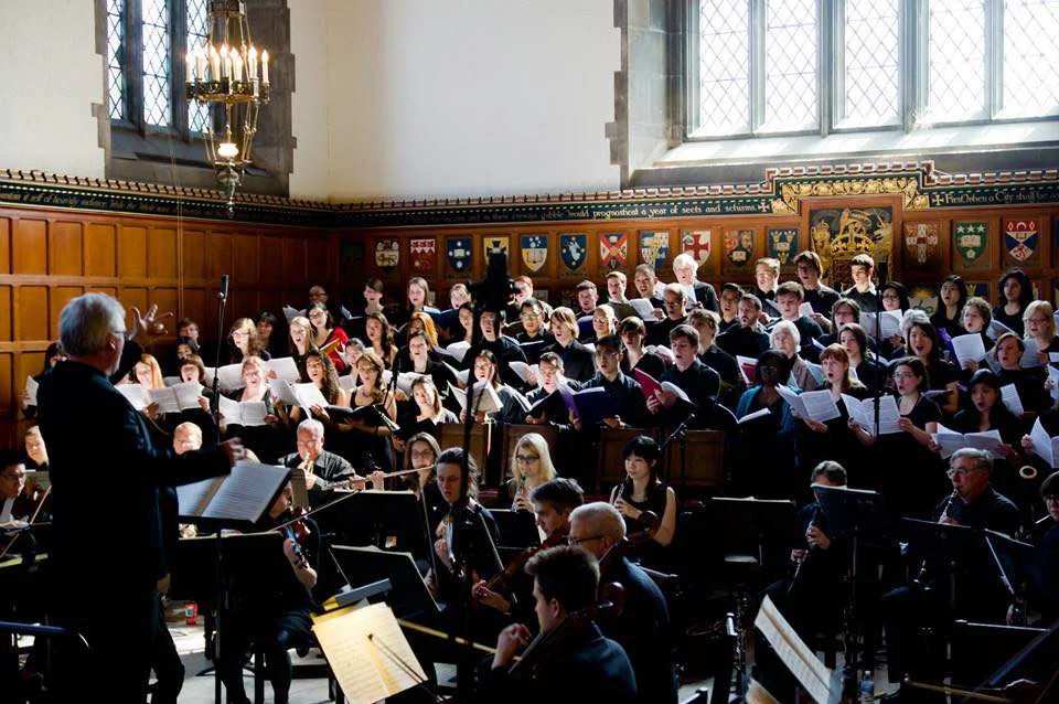 The Hart House Singers assembled for a group photograph