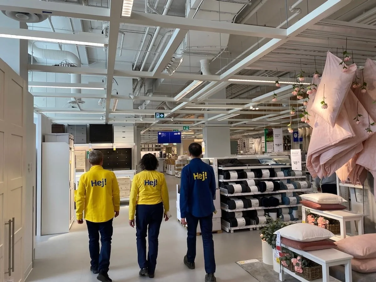 Staff walking through IKEA Toronto Downtown