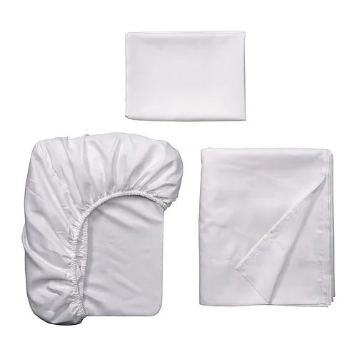 A white sheet set