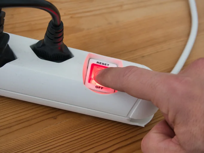 A power strip used for household electricity.