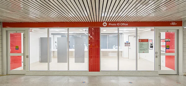 The TTC Photo ID Office on the concourse at Bathurst Station.