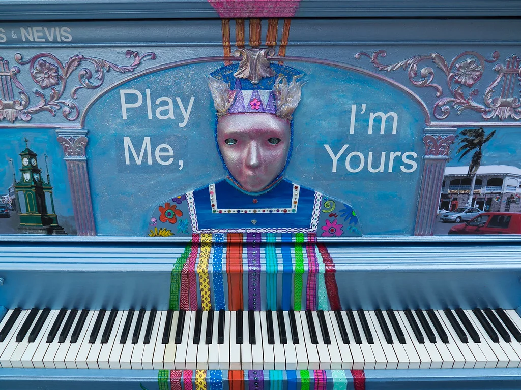 A painted street piano from Toronto’s 2012 Play Me, I’m Yours project