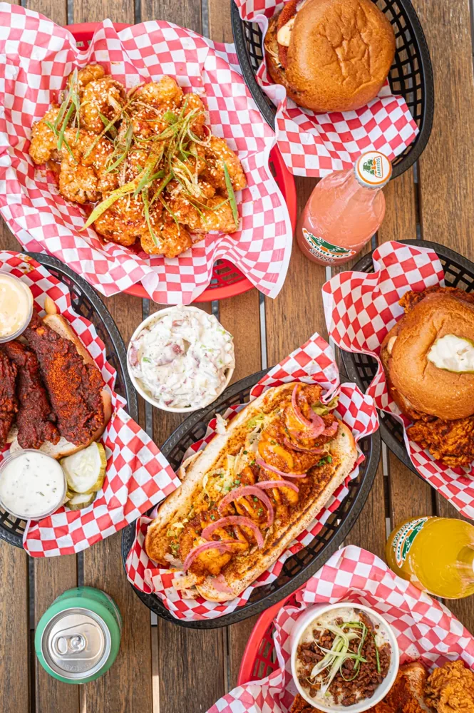 Chicken sandwiches, fries and side dishes from Chen Chen’s
