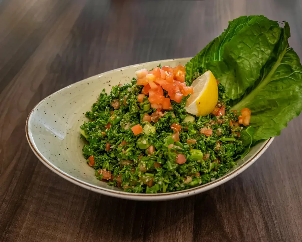 Darna’s tabbouleh in a shallow bowl