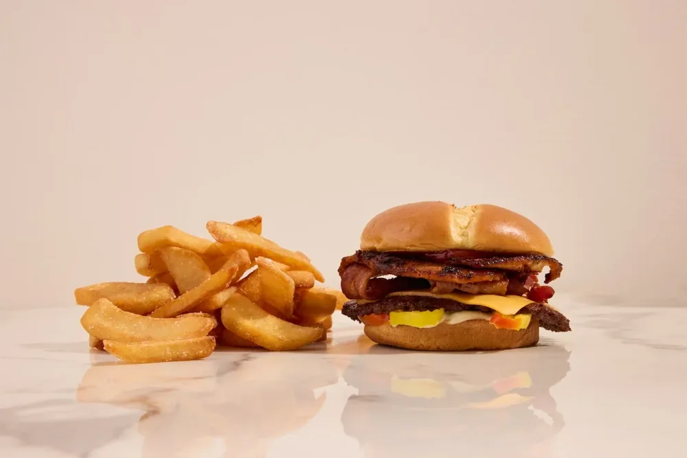 Harry’s burger and thick-cut fries