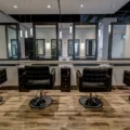 Styling chairs and mirrors inside CL Salon.