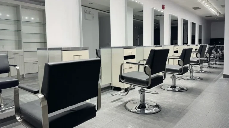 Styling chairs and mirrors at HairTree Eglinton.