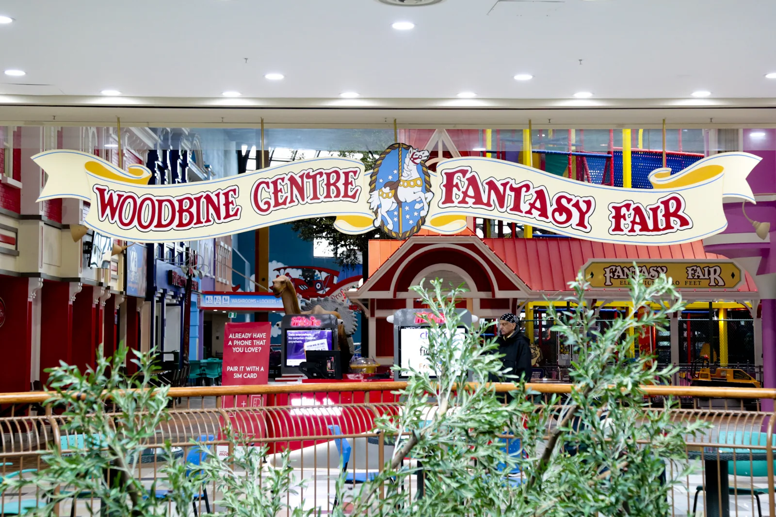 The Fantasy Fair entrance inside Woodbine Mall