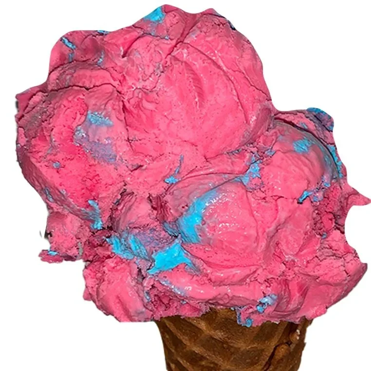 Cotton candy ice cream in a Dutch Dreams photograph