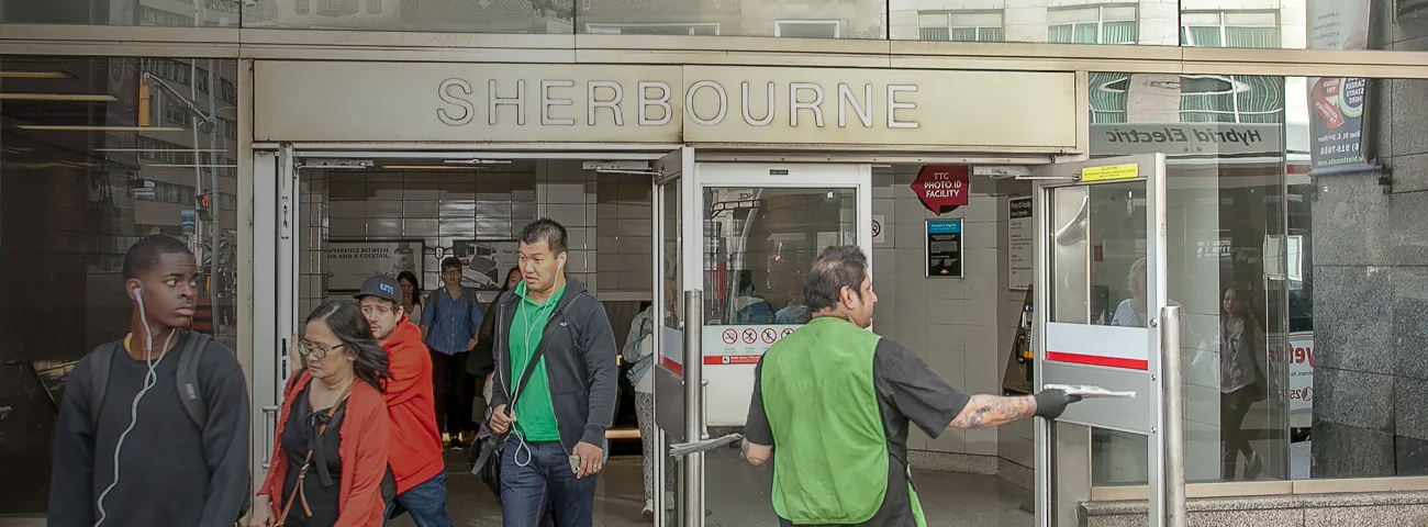 The Sherbourne TTC station building
