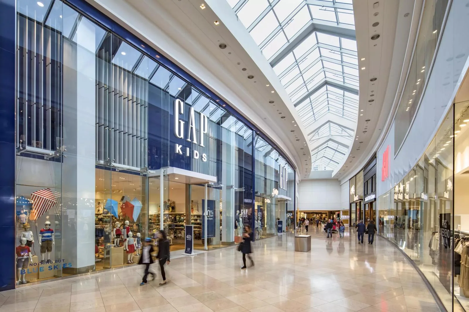 The interior of CF Sherway Gardens