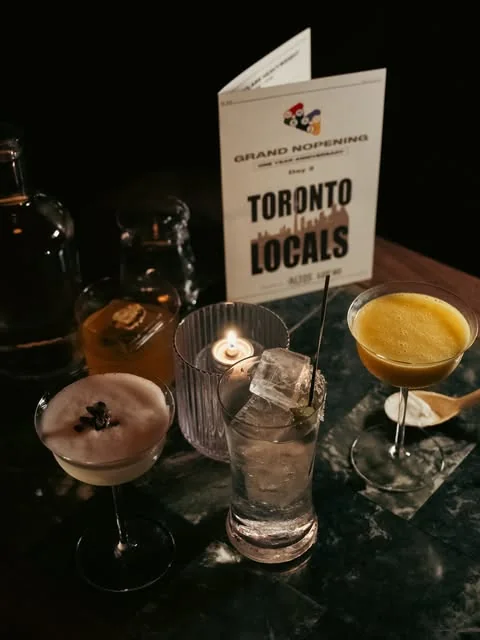 Cocktails on a table at Uh Bar