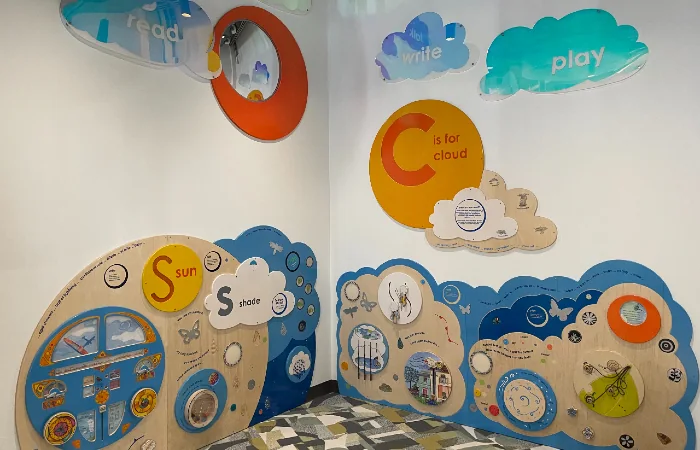 Weather-themed learning installations at Bridlewood’s KidsStop