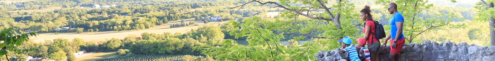 A panoramic view at Rattlesnake Point from Conservation Halton's site