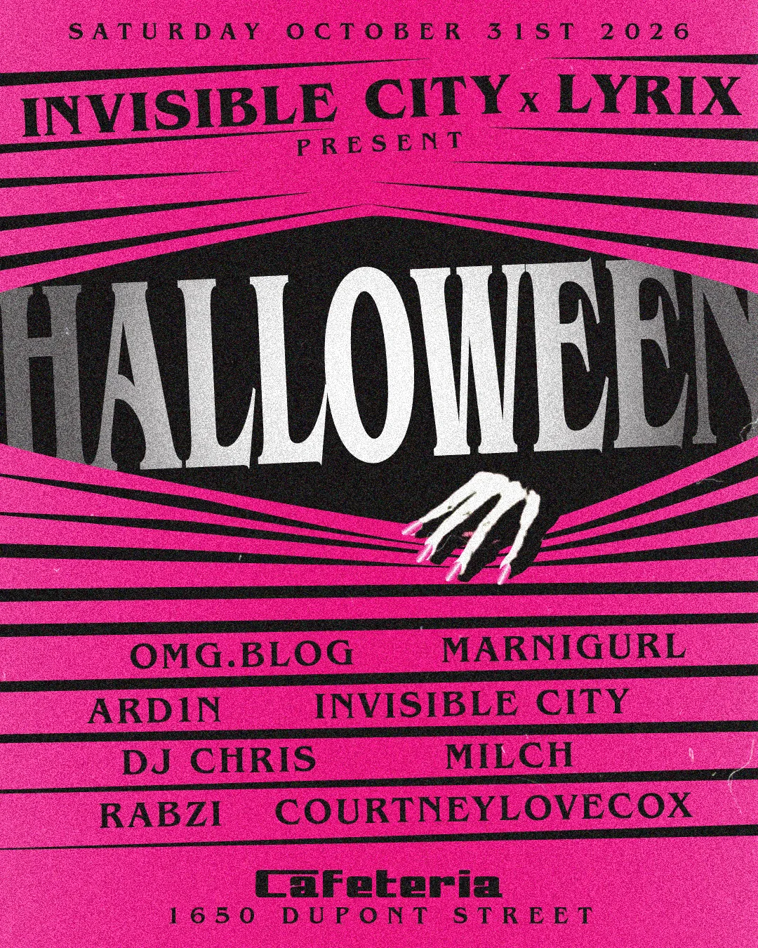 Cafeteria Halloween event announcement