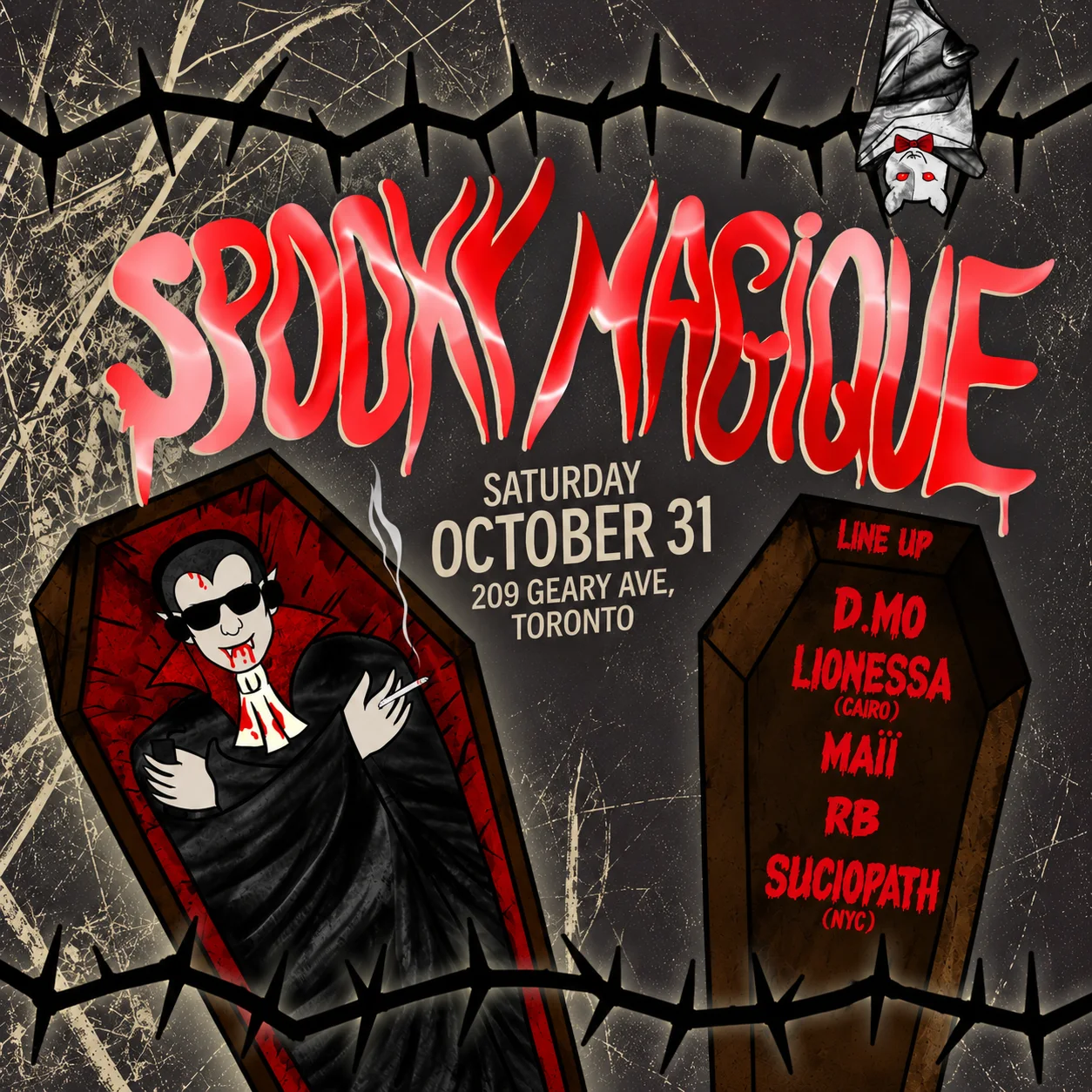 Geary Avenue Warehouse Project Halloween event announcement
